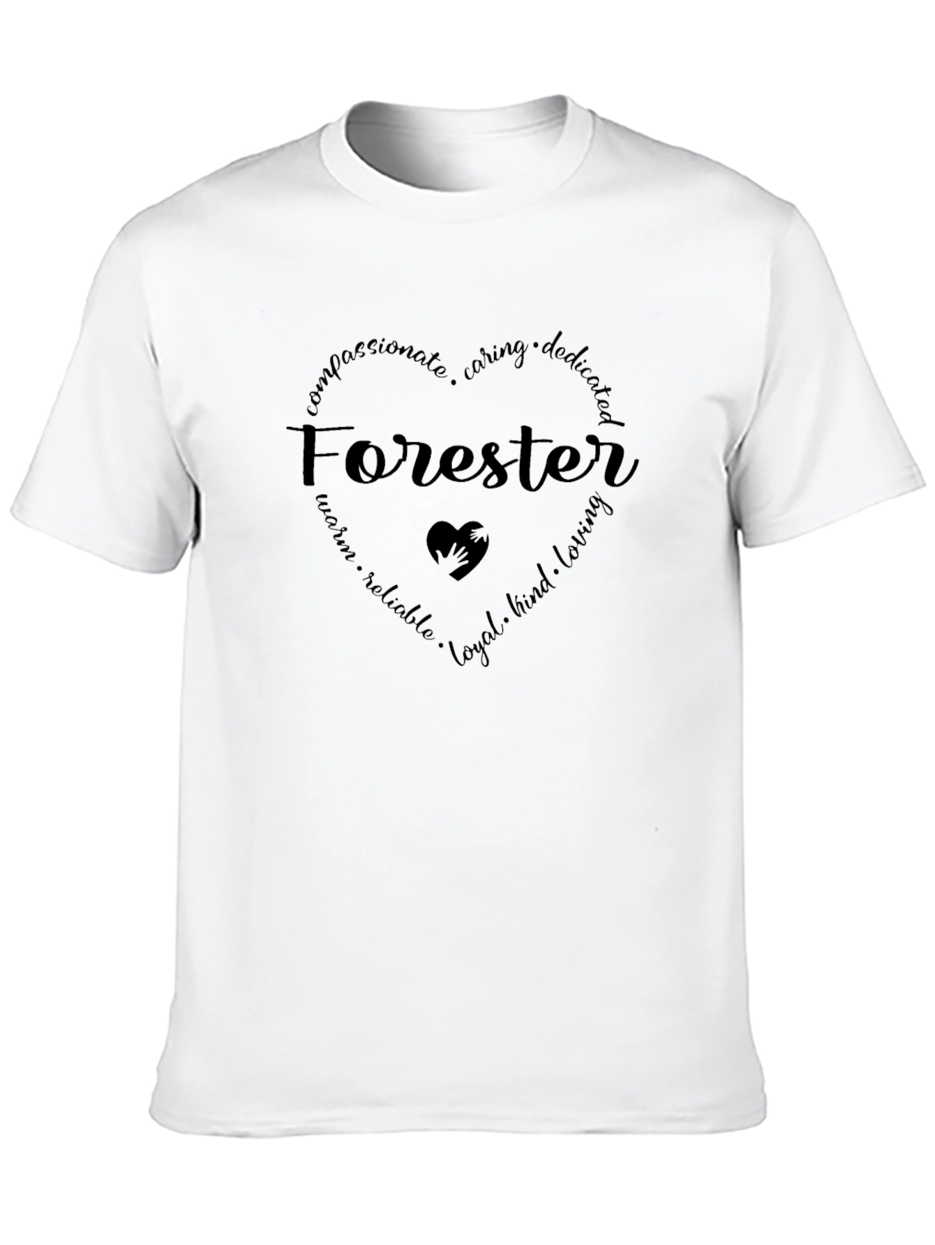 Forester Heart Graphic T-Shirt - Compassionate Caring Dedicated