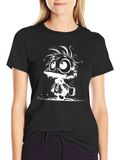 Whimsical Cartoon Duck T-Shirt - Coffee Lovers Tee