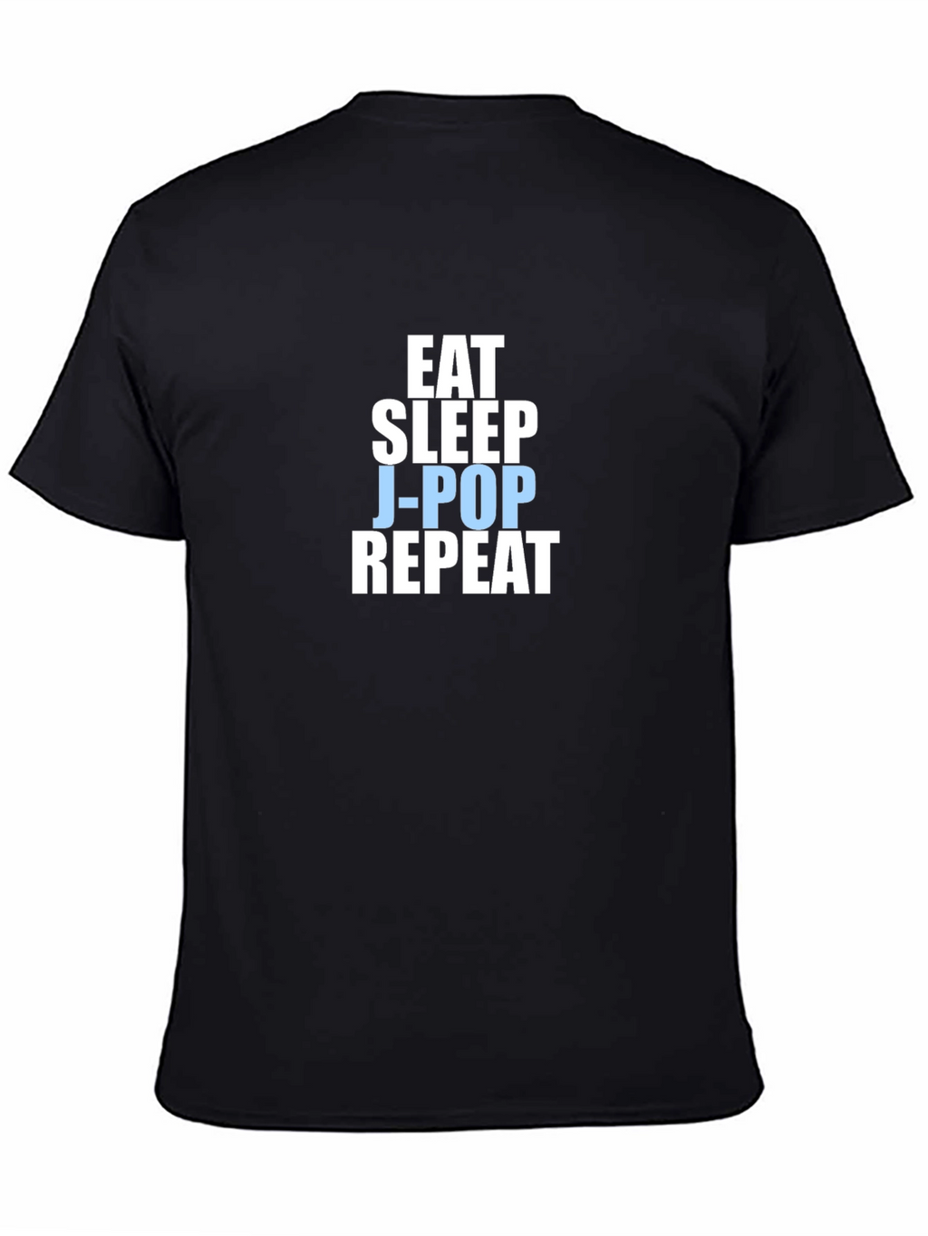 Eat Sleep J-Pop Repeat Black T-Shirt