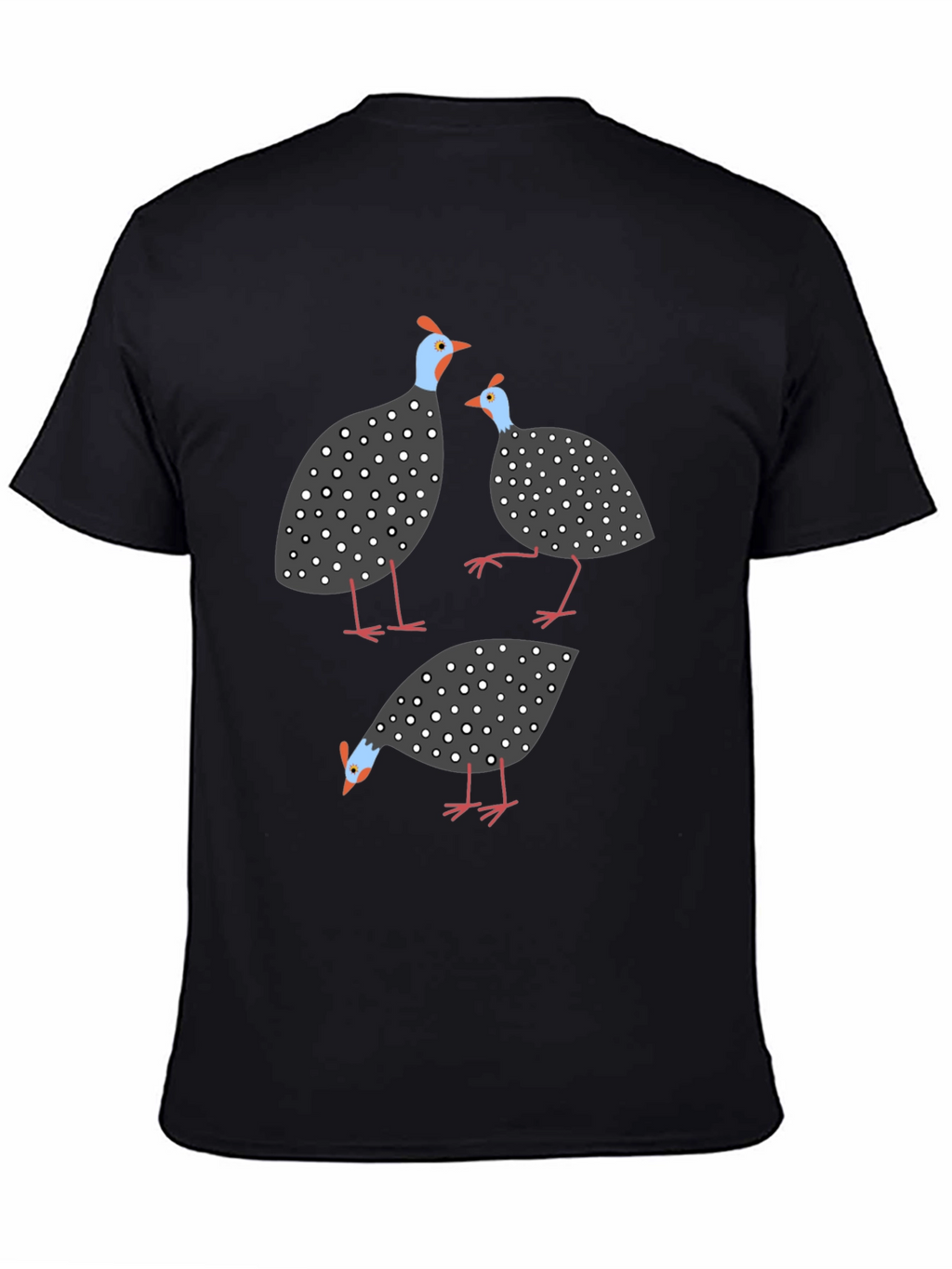 Guinea Fowl Graphic Tee - Black Unisex T-Shirt