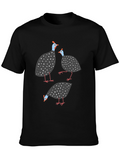 Guinea Fowl Graphic Tee - Black Unisex T-Shirt