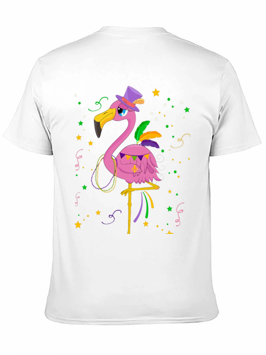 Festive Flamingo Mardi Gras T-Shirt