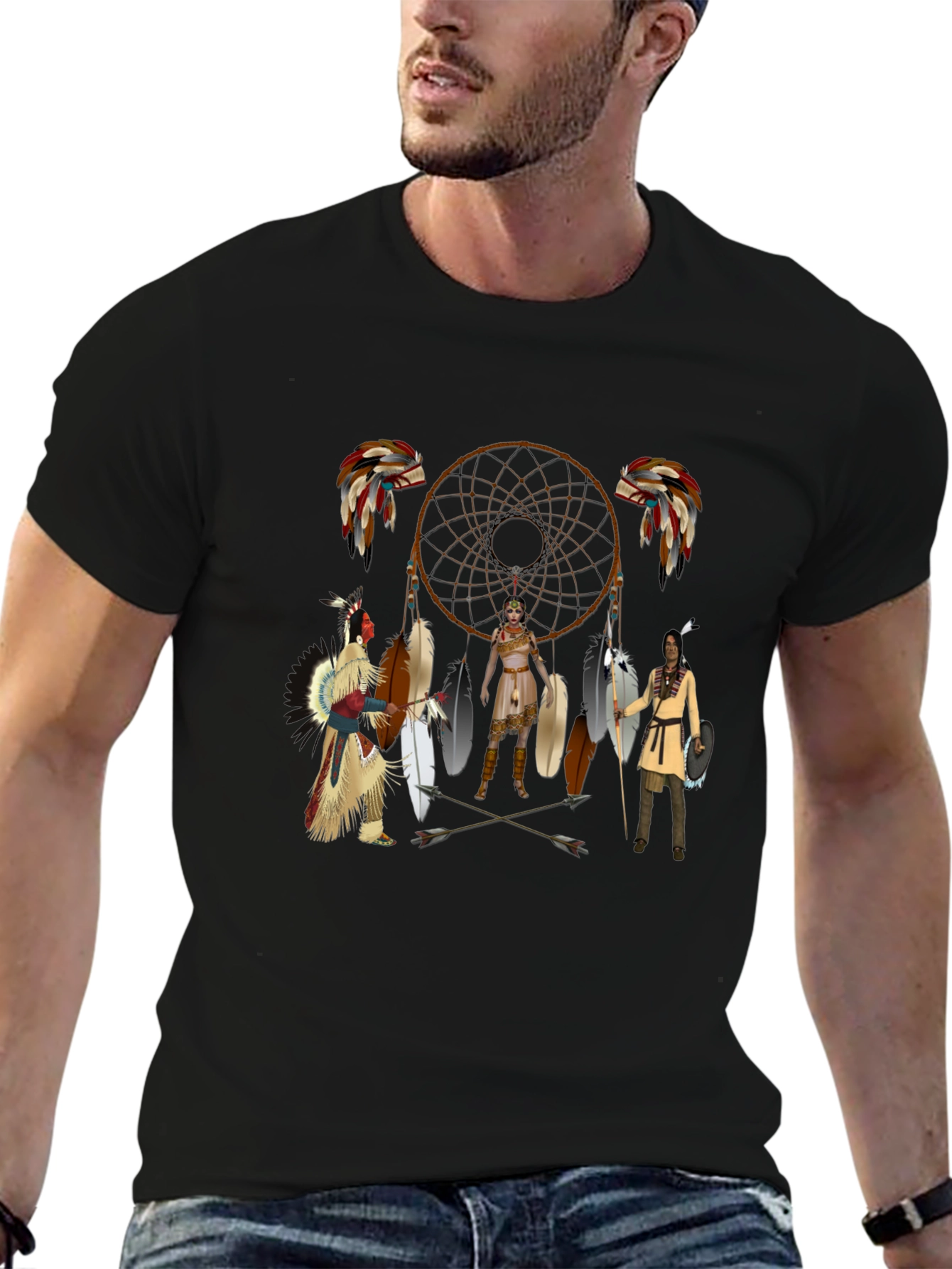 Native American Dream Catcher Graphic T-Shirt