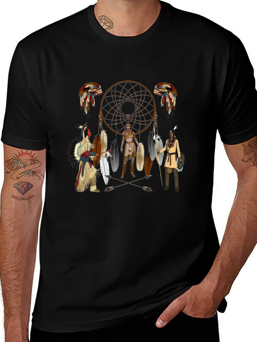 Native American Dream Catcher Graphic T-Shirt