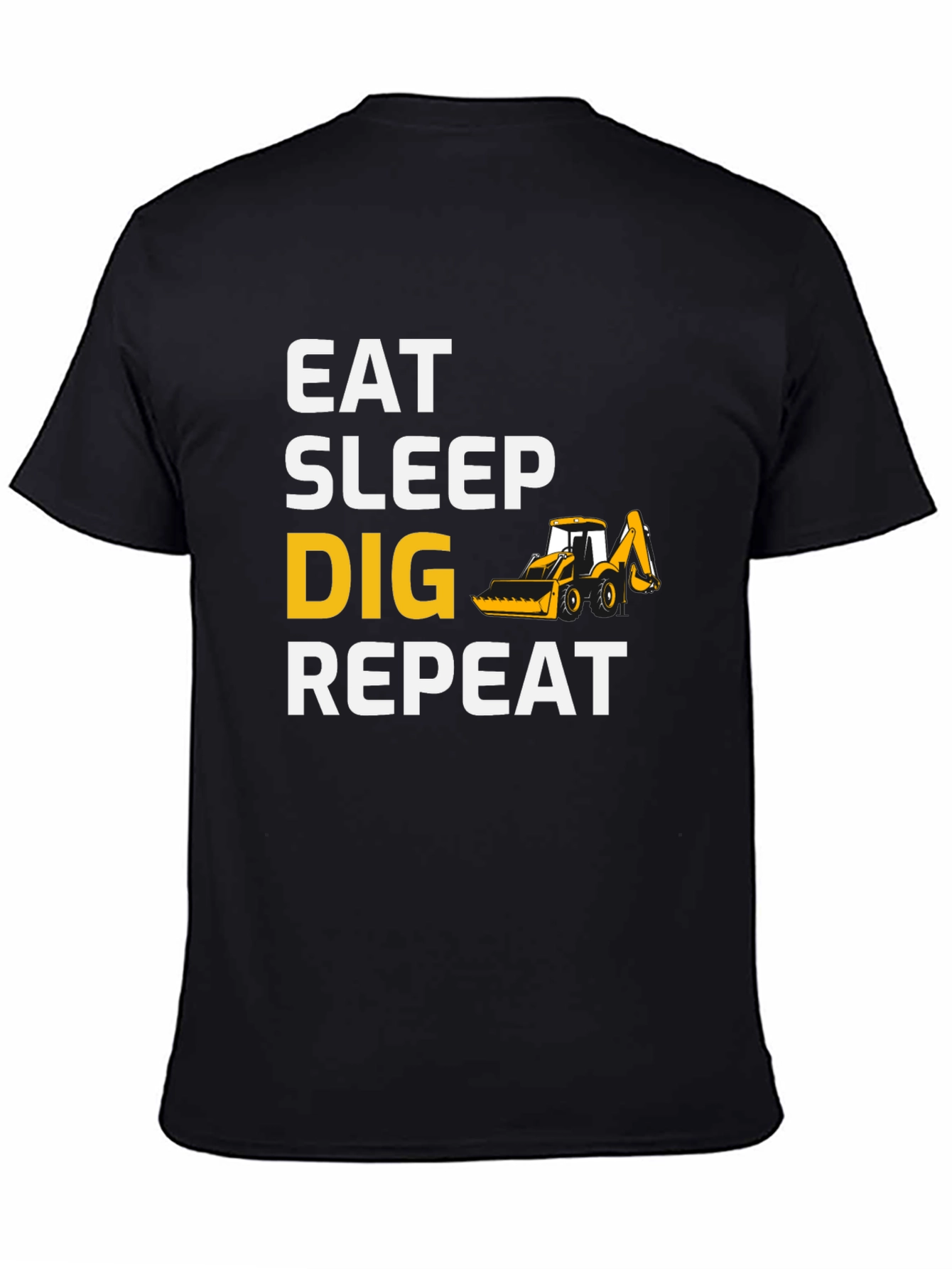 Eat Sleep Dig Repeat T-Shirt - Black Cotton Tee