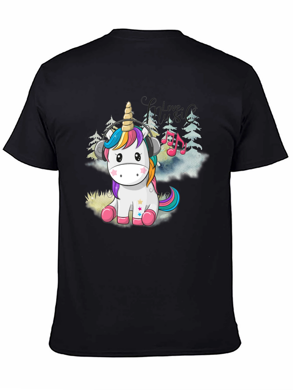 Unicorn Music Lover Graphic Tee