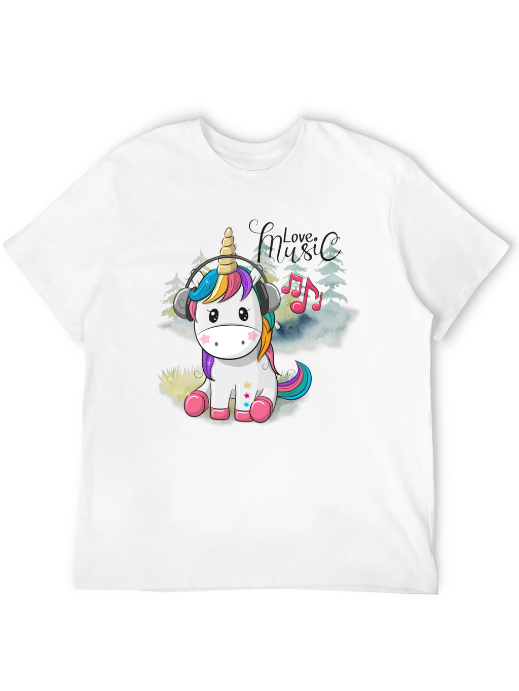 Unicorn Music Lover Graphic Tee