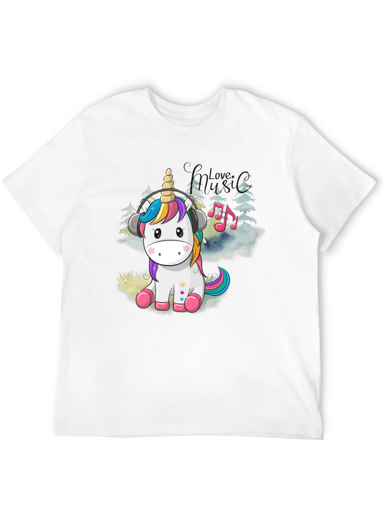 Unicorn Music Lover Graphic Tee