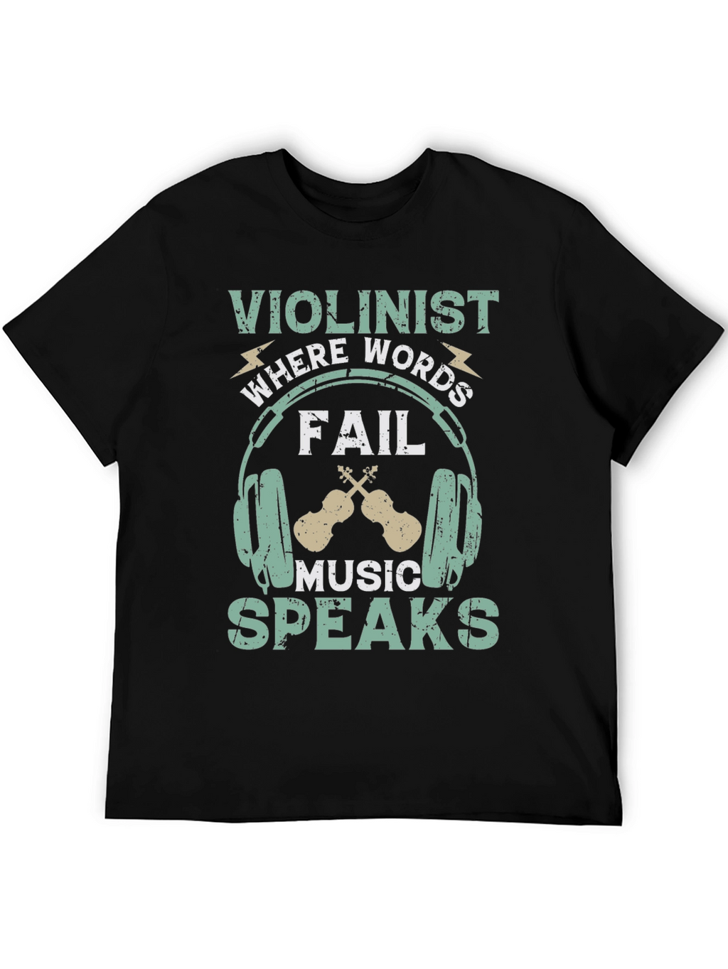 Violinist Music Speaks Graphic Tee