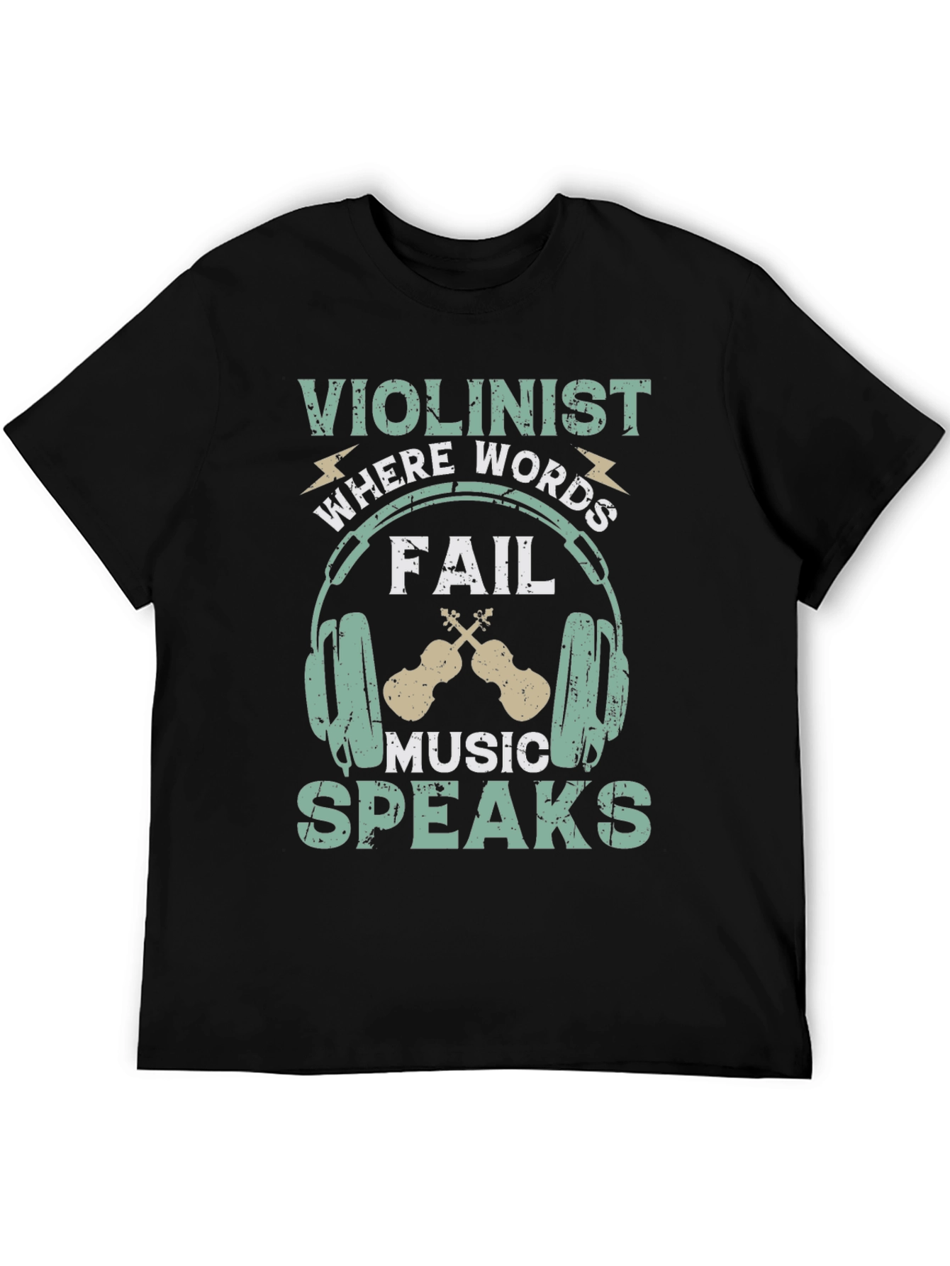 Violinist Music Speaks Graphic Tee