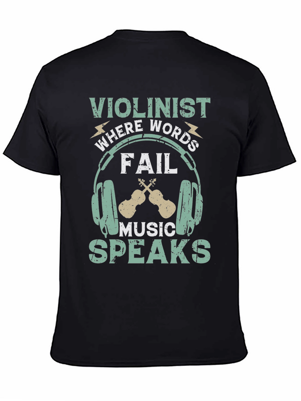 Violinist Music Speaks Graphic Tee