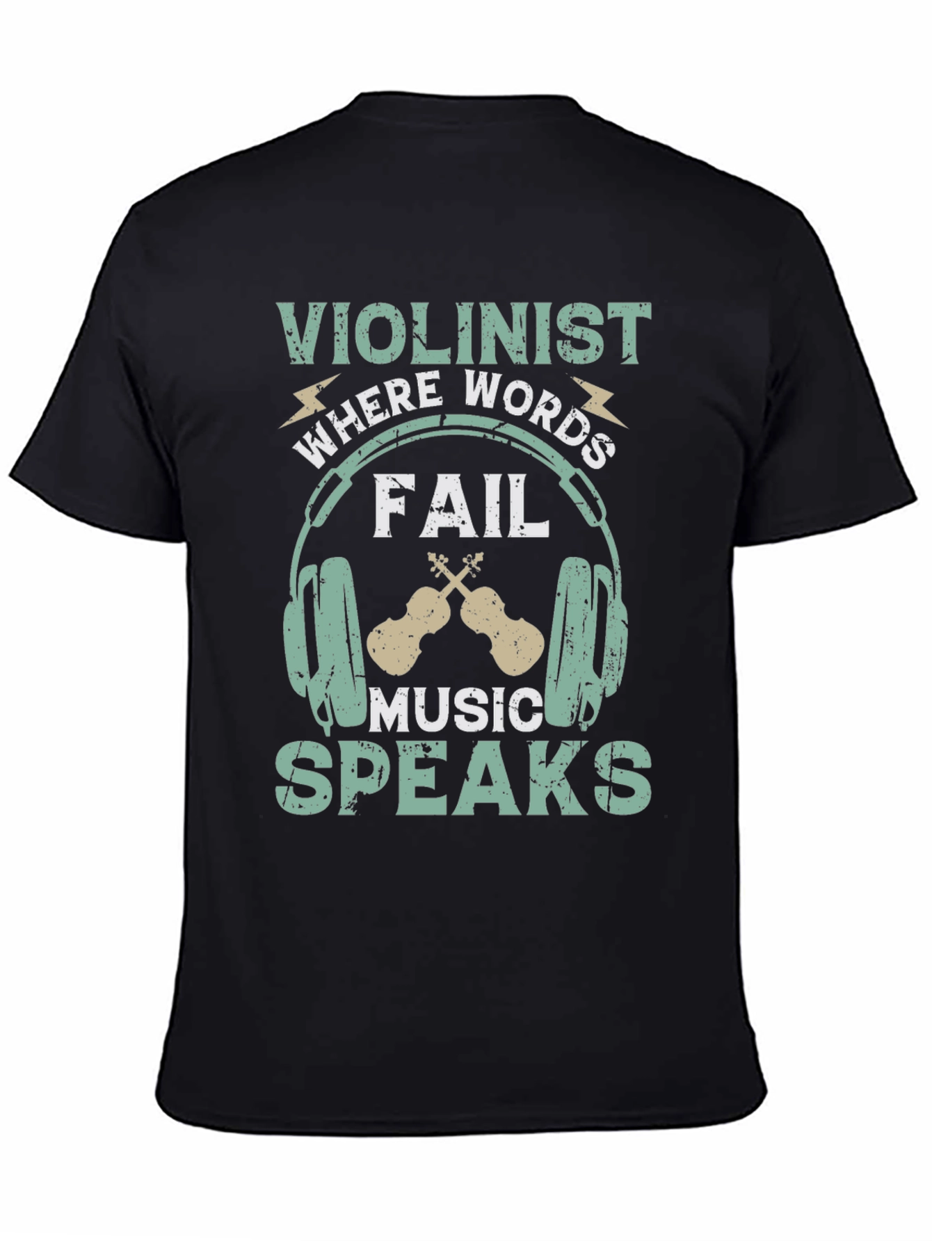 Violinist Music Speaks Graphic Tee