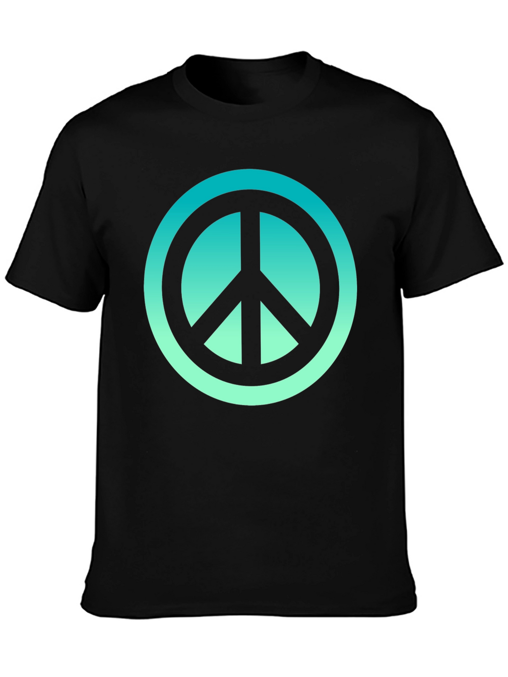 Peace Sign Graphic Tee - Mens Black T-Shirt