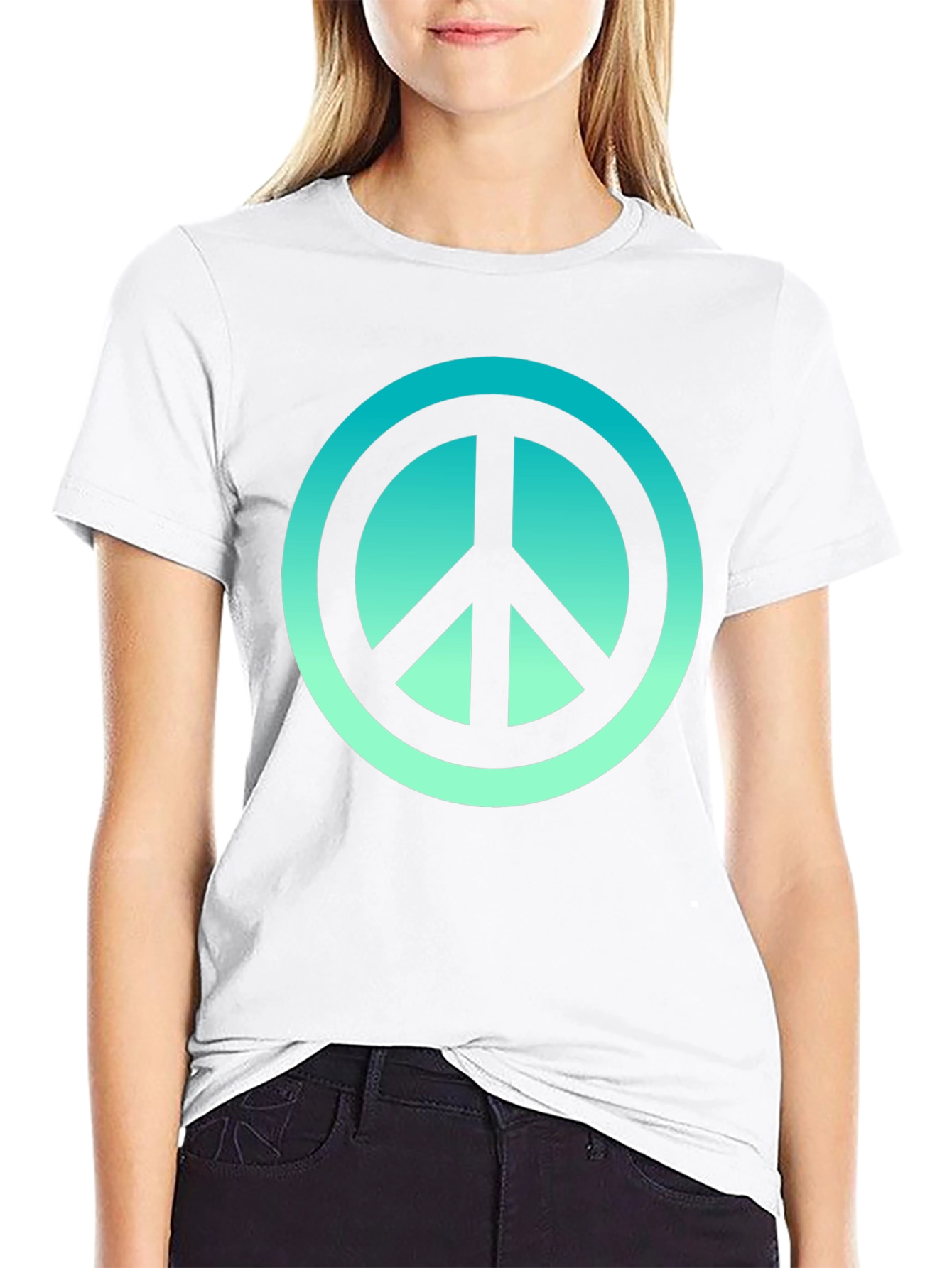 Peace Sign Graphic Tee - Mens Black T-Shirt