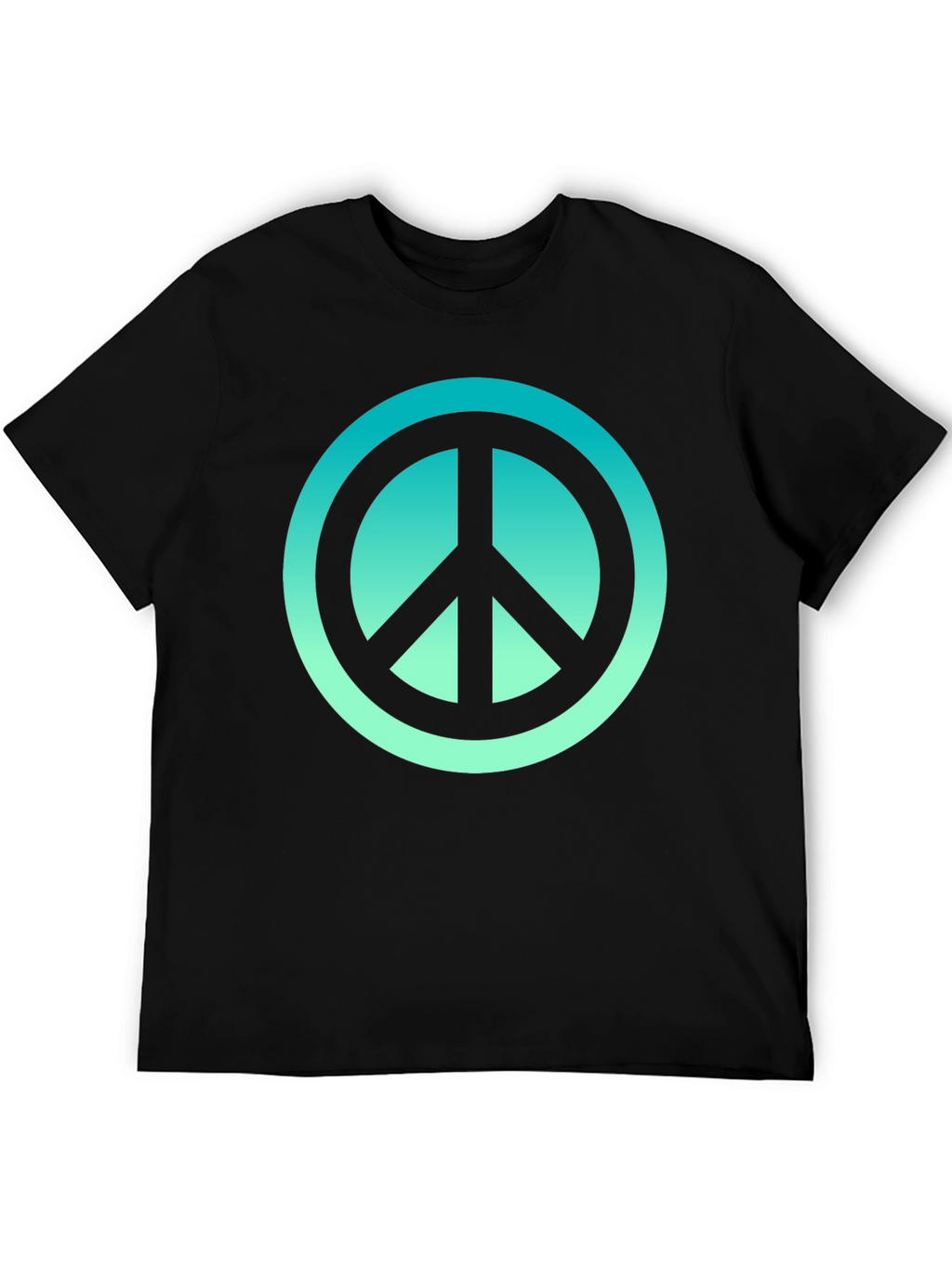 Peace Sign Graphic Tee - Mens Black T-Shirt