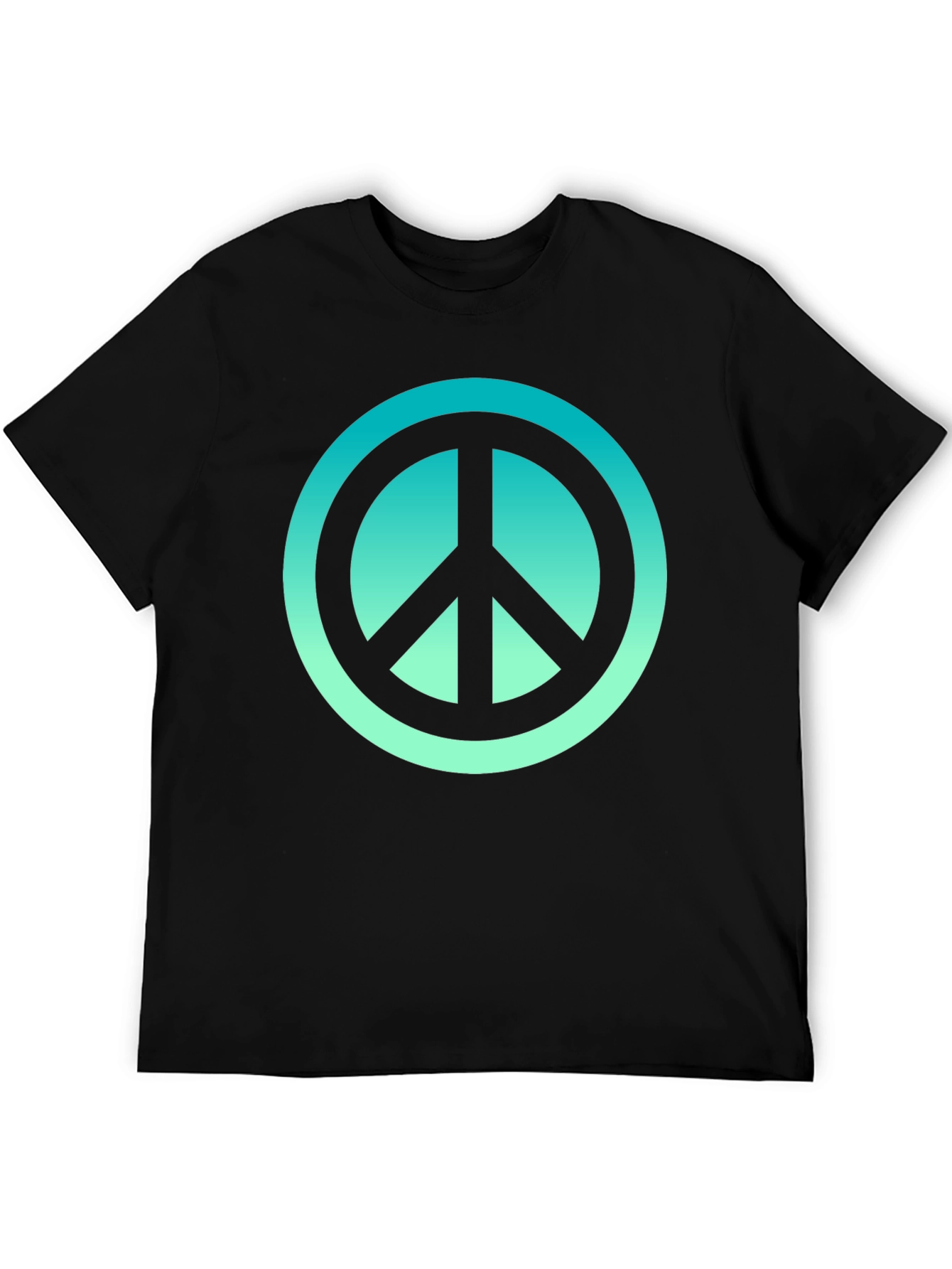 Peace Sign Graphic Tee - Mens Black T-Shirt