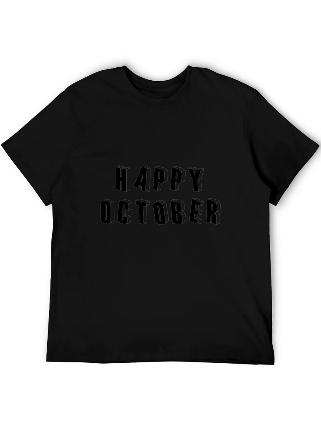 Happy October Black T-Shirt