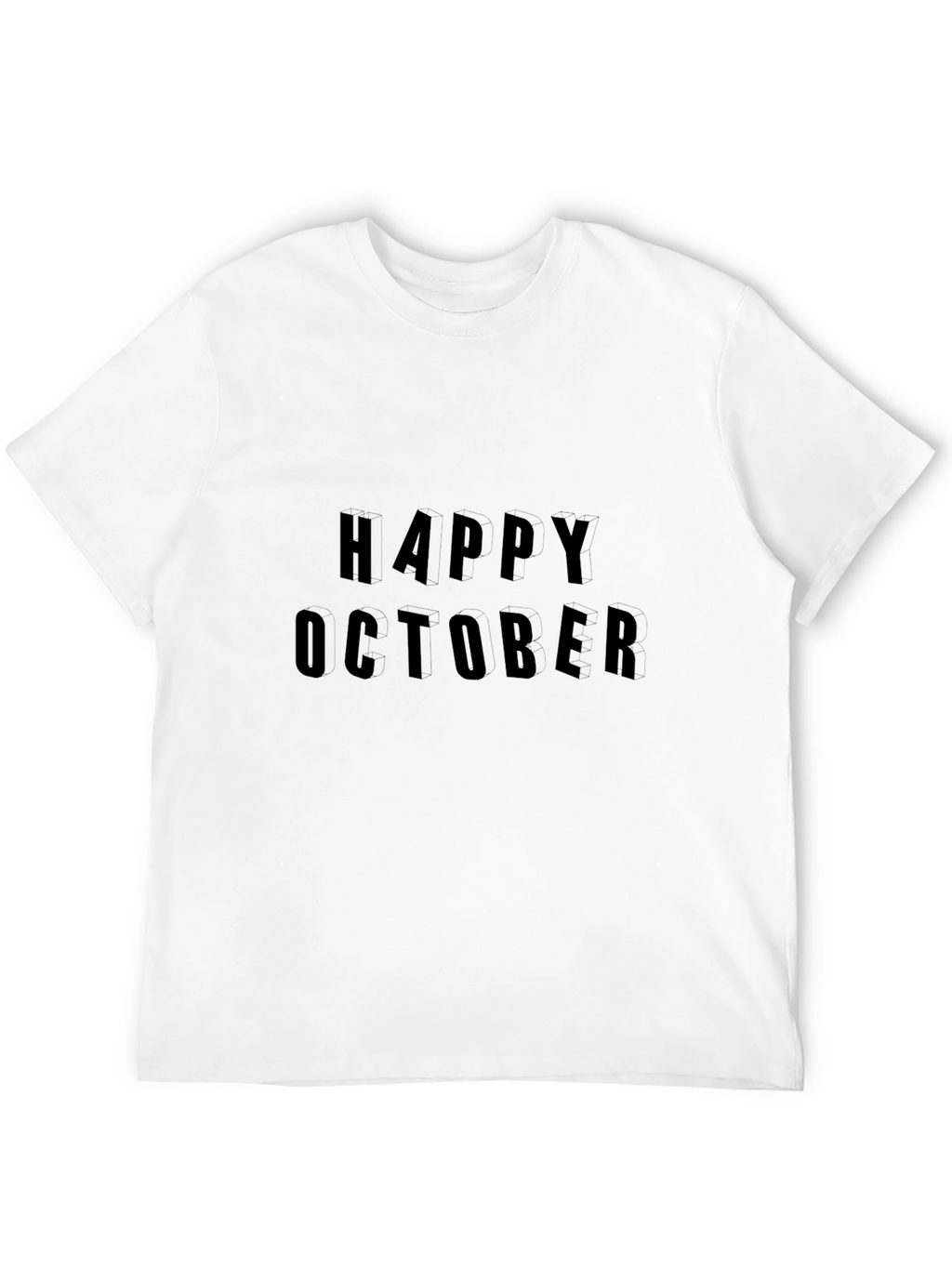 Happy October Black T-Shirt