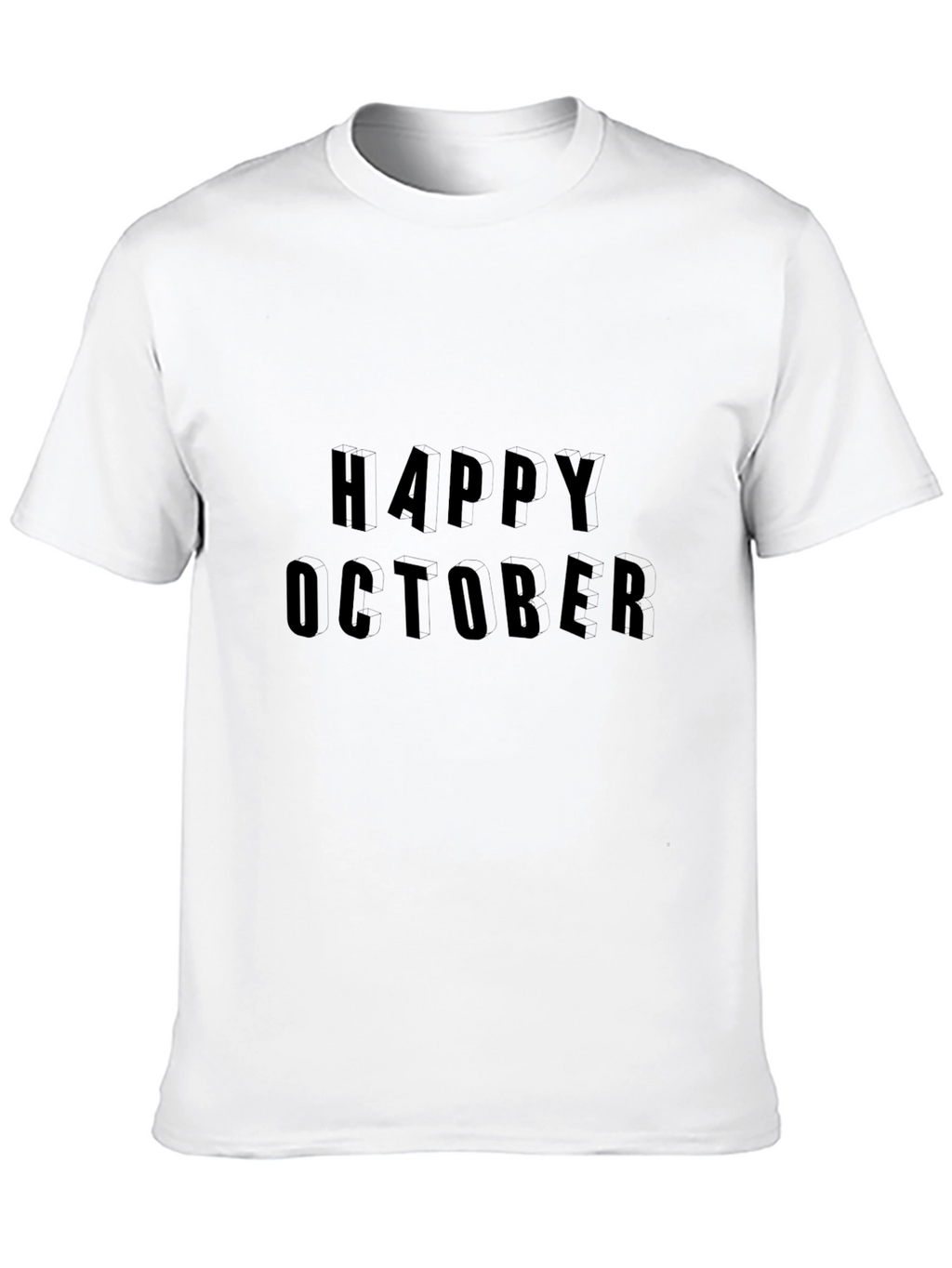 Happy October Black T-Shirt
