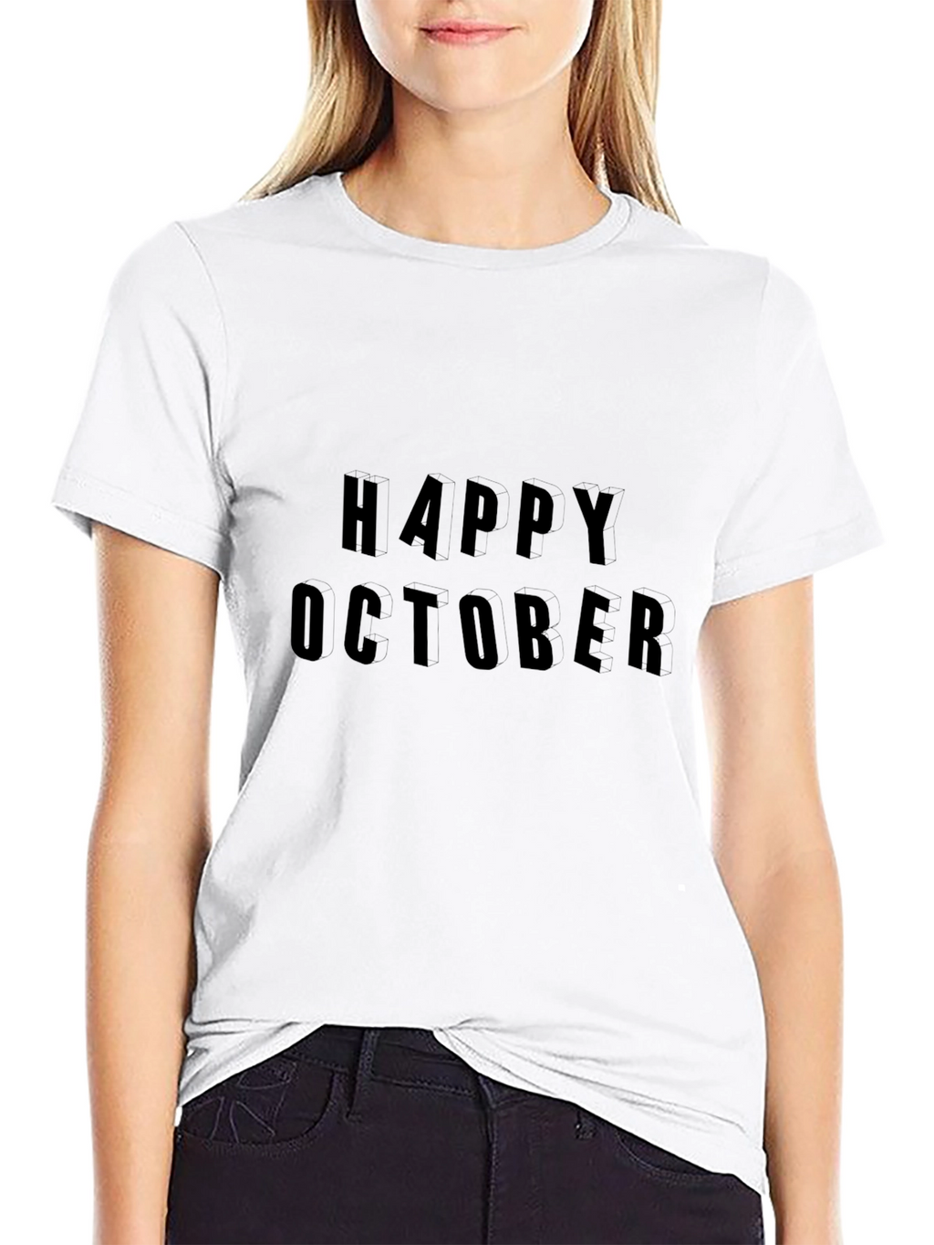 Happy October Black T-Shirt