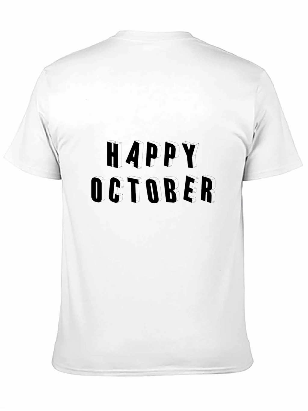 Happy October Black T-Shirt