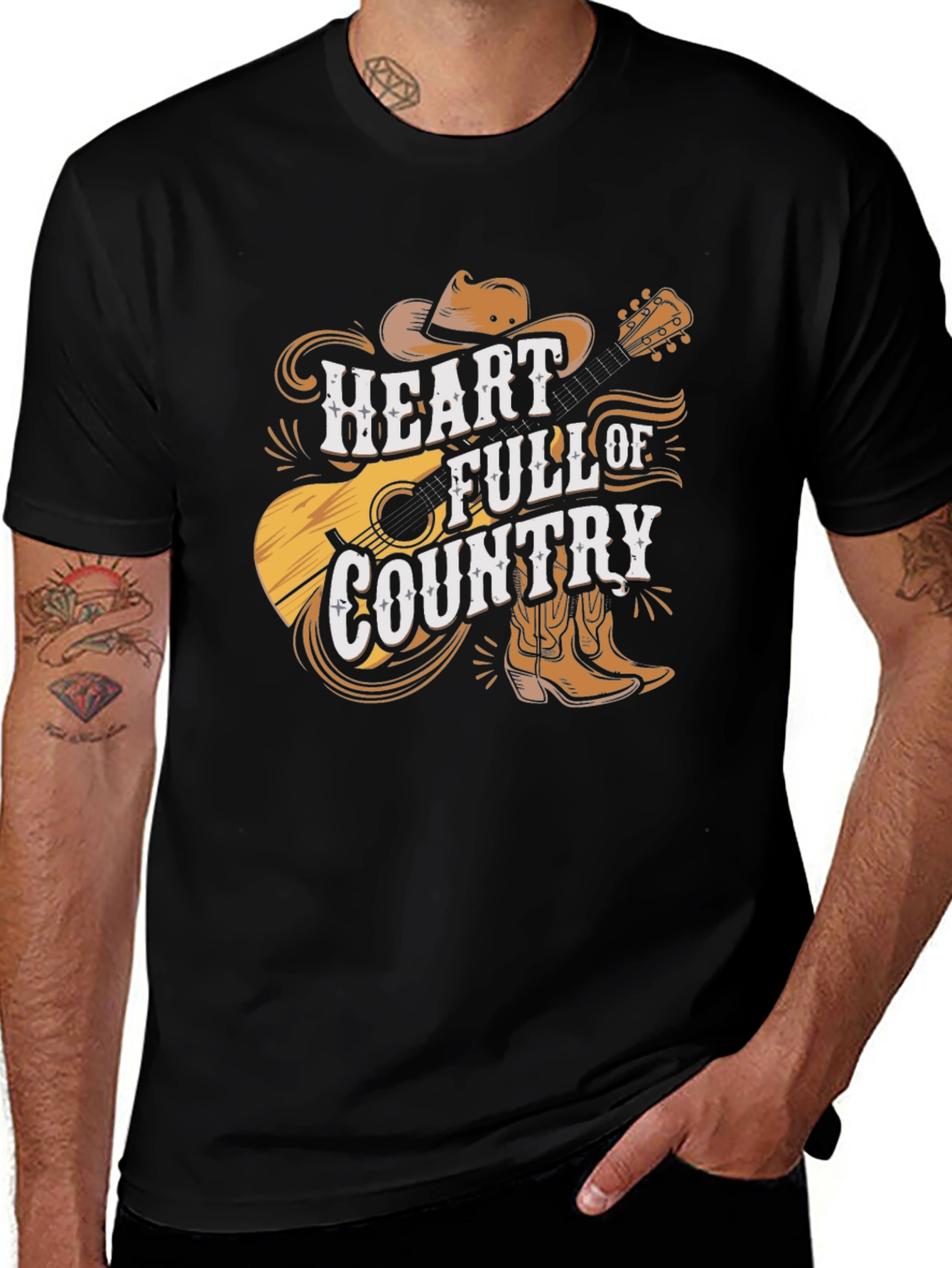 Country Heart T-Shirt - Western Style Graphic Tee