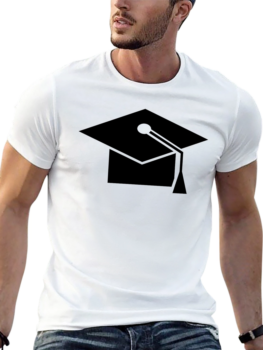 Graduation Cap Black T-Shirt