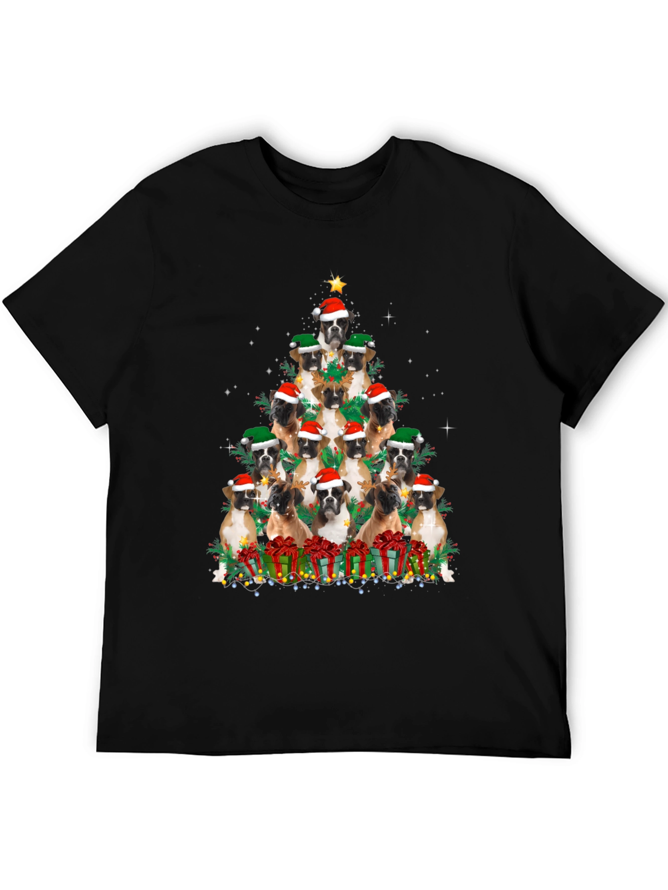 Boxer Dog Christmas Tree T-Shirt