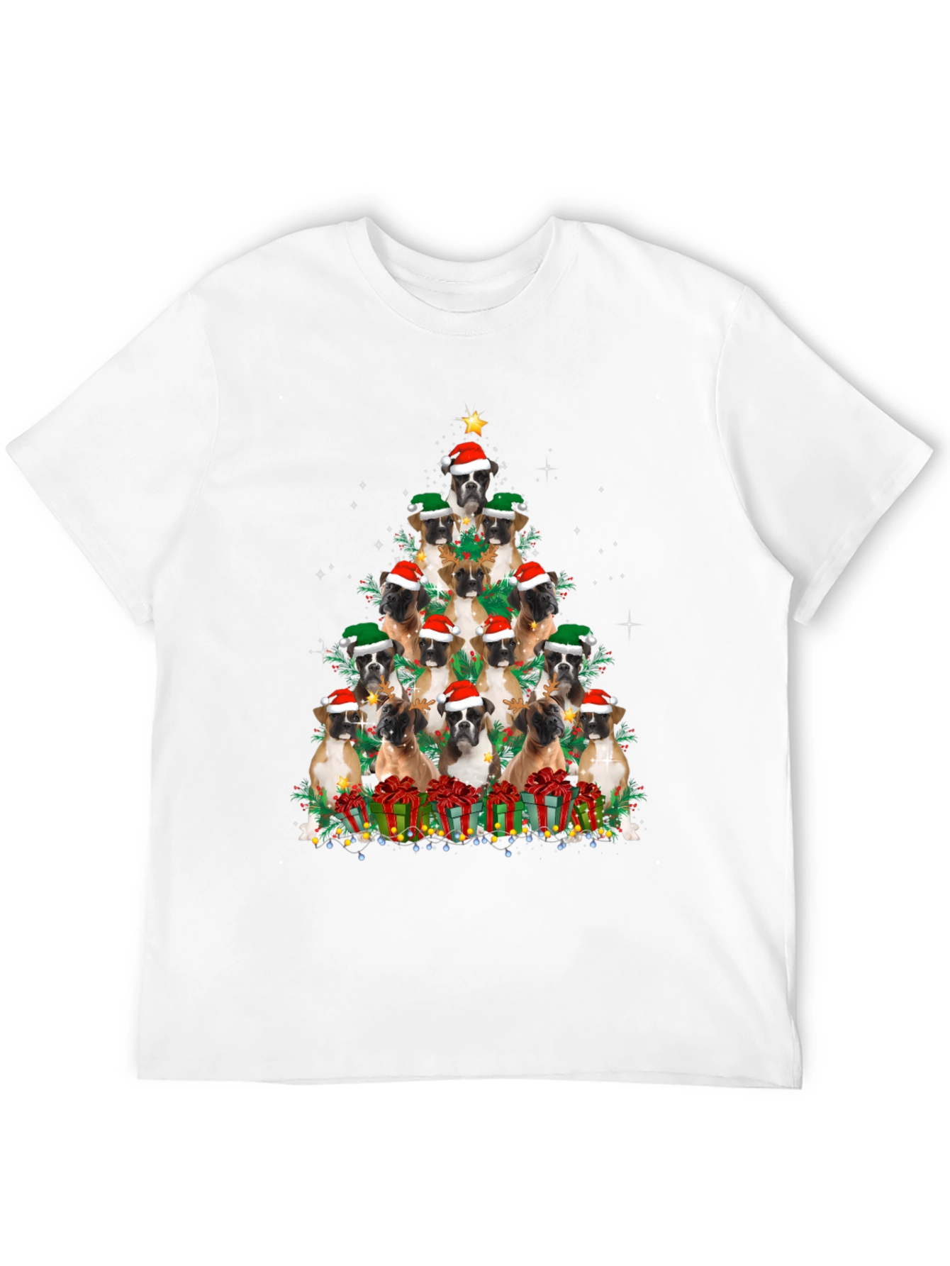 Boxer Dog Christmas Tree T-Shirt