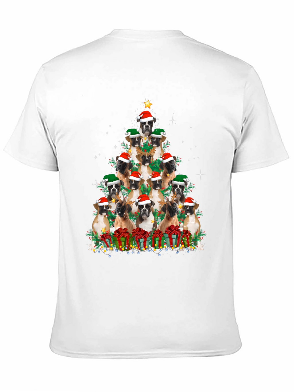 Boxer Dog Christmas Tree T-Shirt