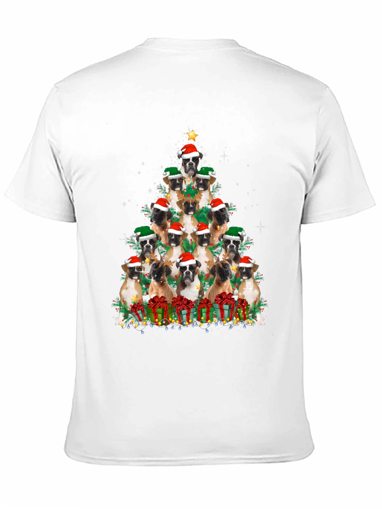 Boxer Dog Christmas Tree T-Shirt