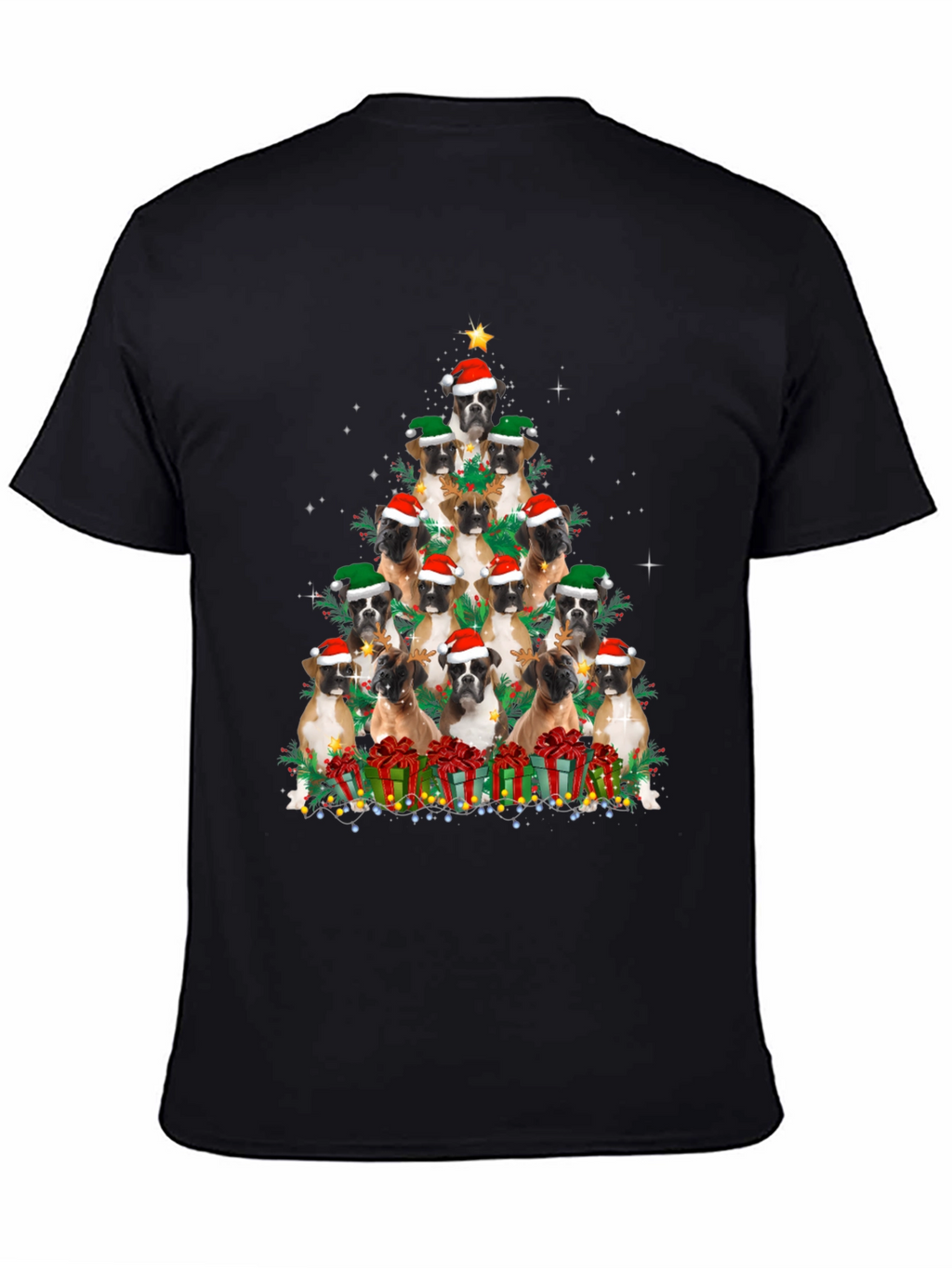 Boxer Dog Christmas Tree T-Shirt