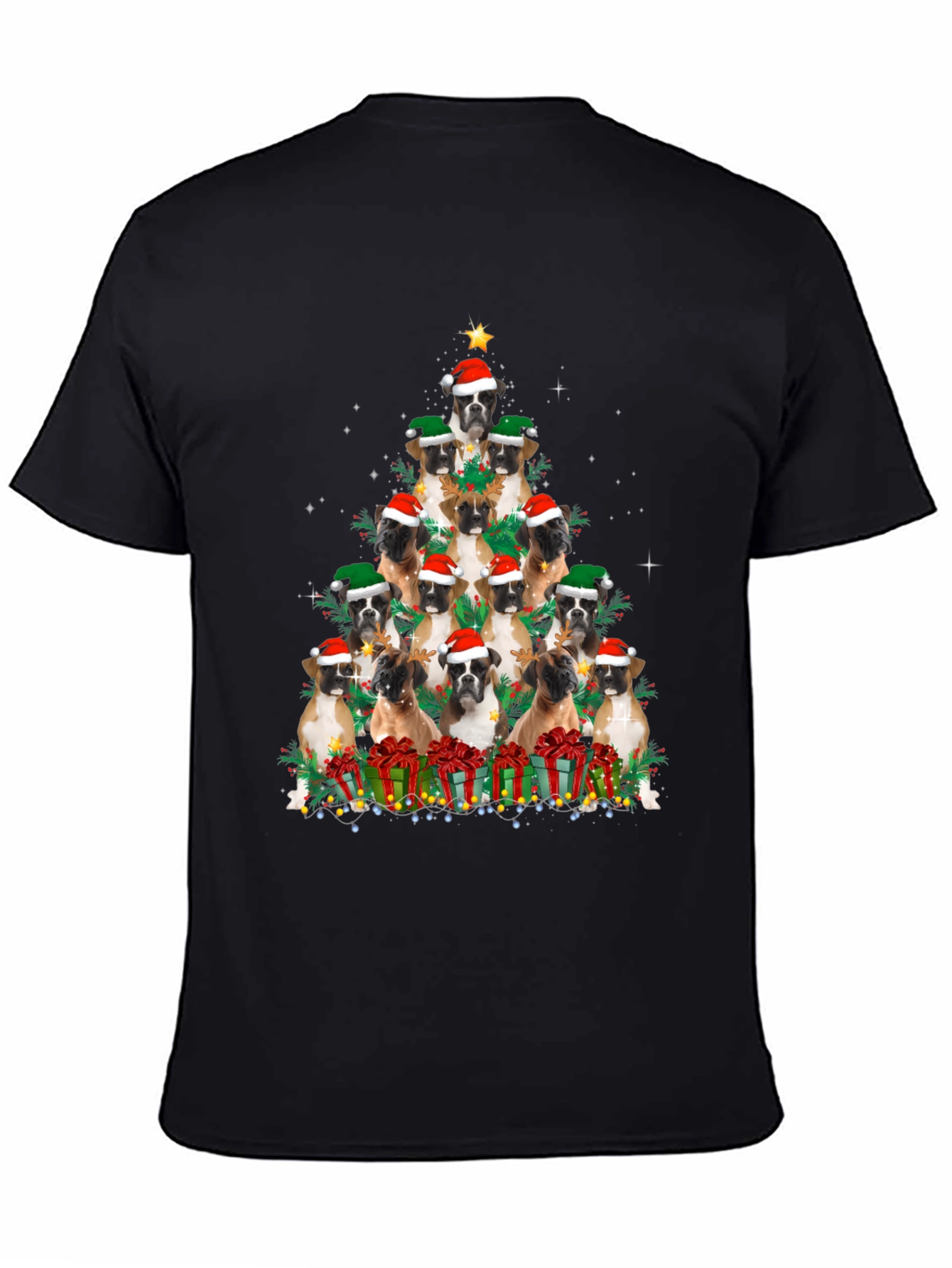 Boxer Dog Christmas Tree T-Shirt