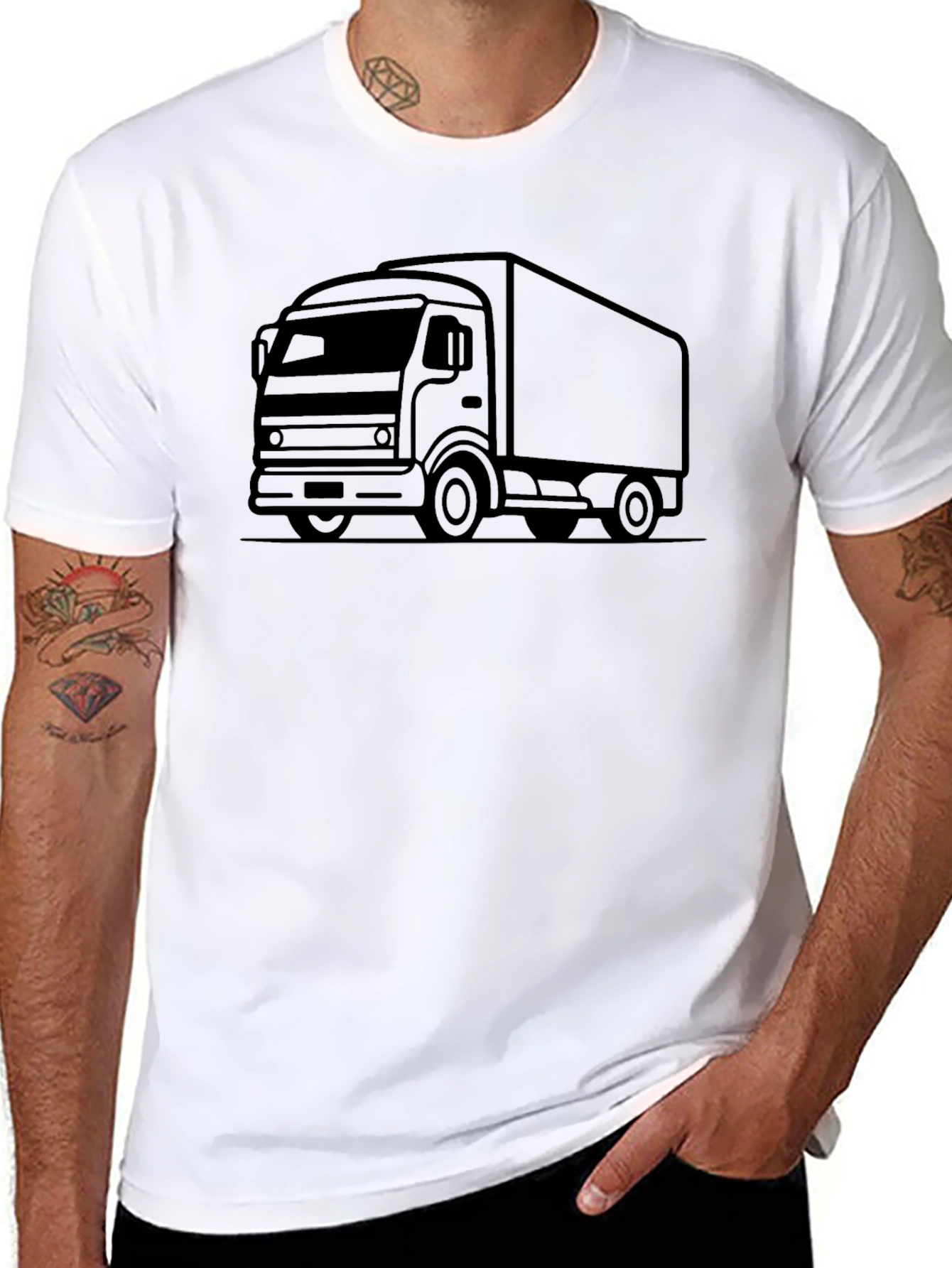Truck Graphic T-Shirt - Mens Black Tee