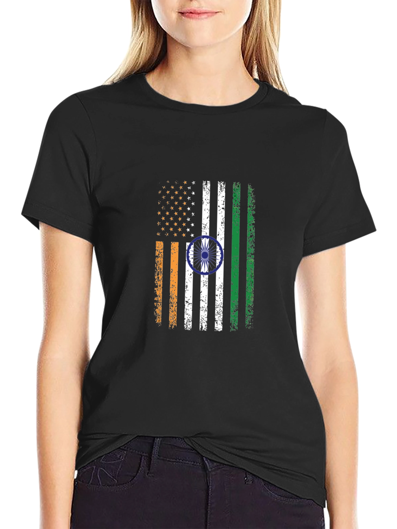 USA India Flag T-Shirt