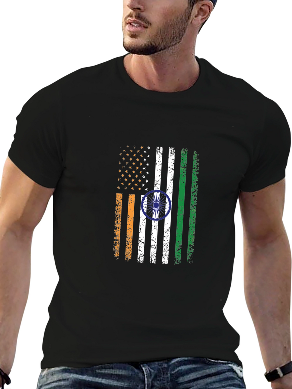 USA India Flag T-Shirt