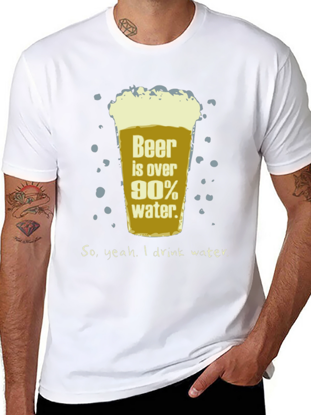 Beer is Over 90% Water Funny T-Shirt
