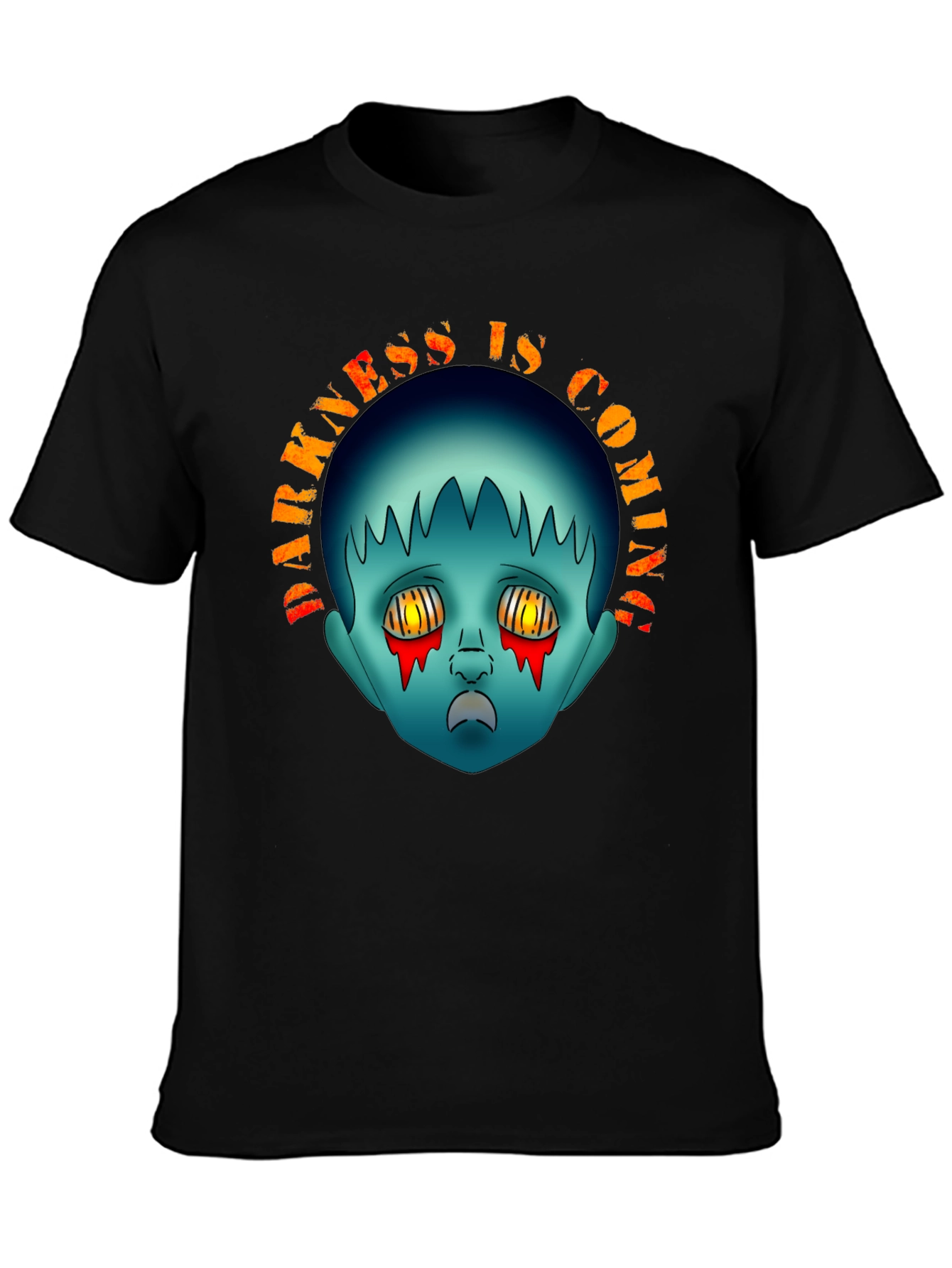 Darkness is Coming Graphic Tee - Creepy Horror Design