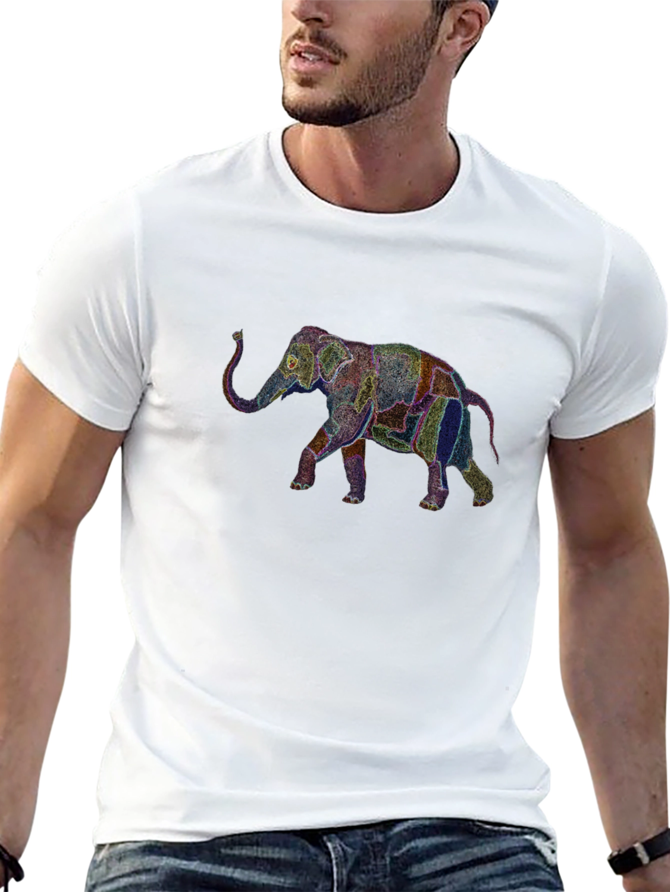 Elephant Graphic Black T-Shirt