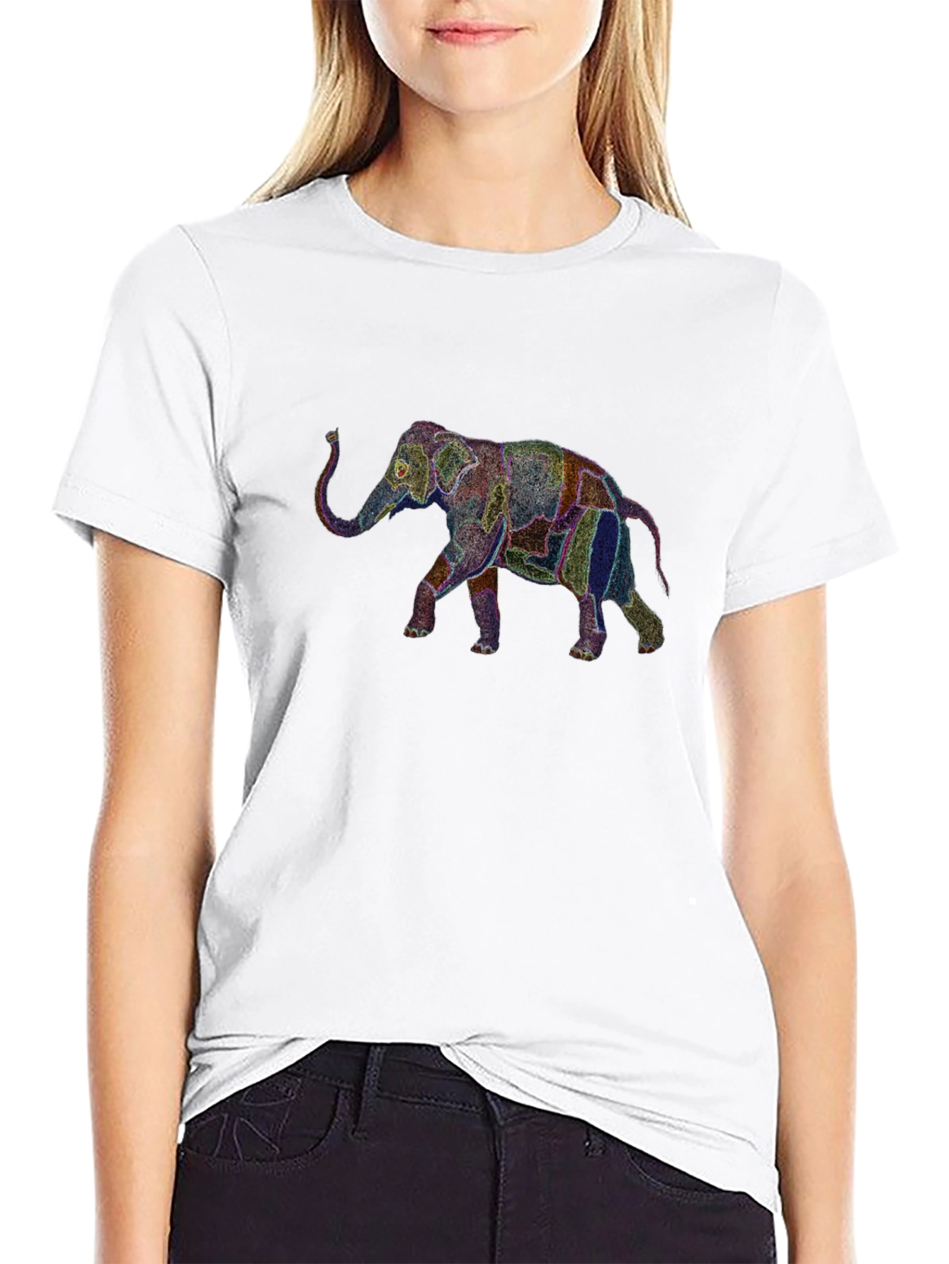 Elephant Graphic Black T-Shirt