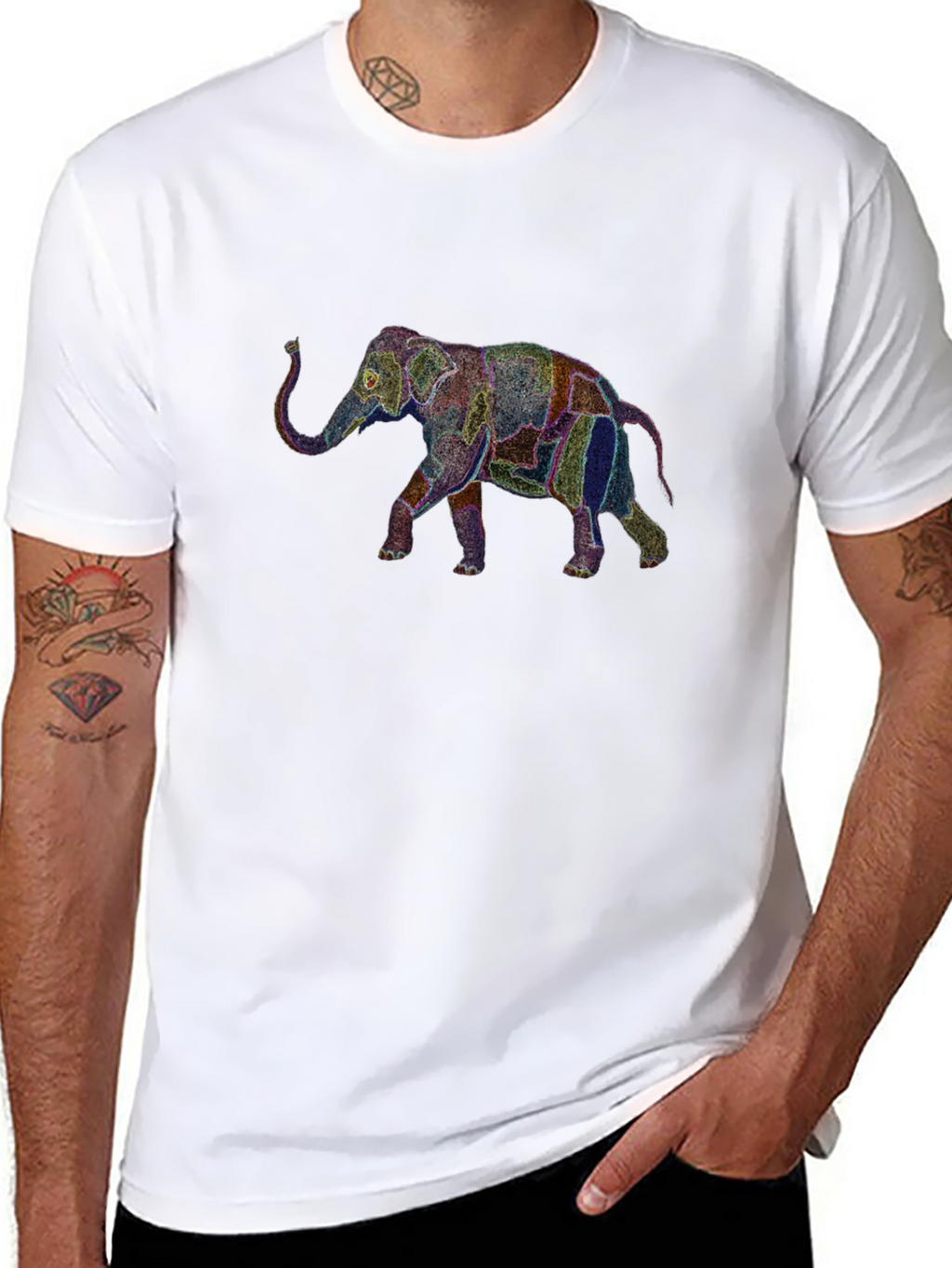 Elephant Graphic Black T-Shirt
