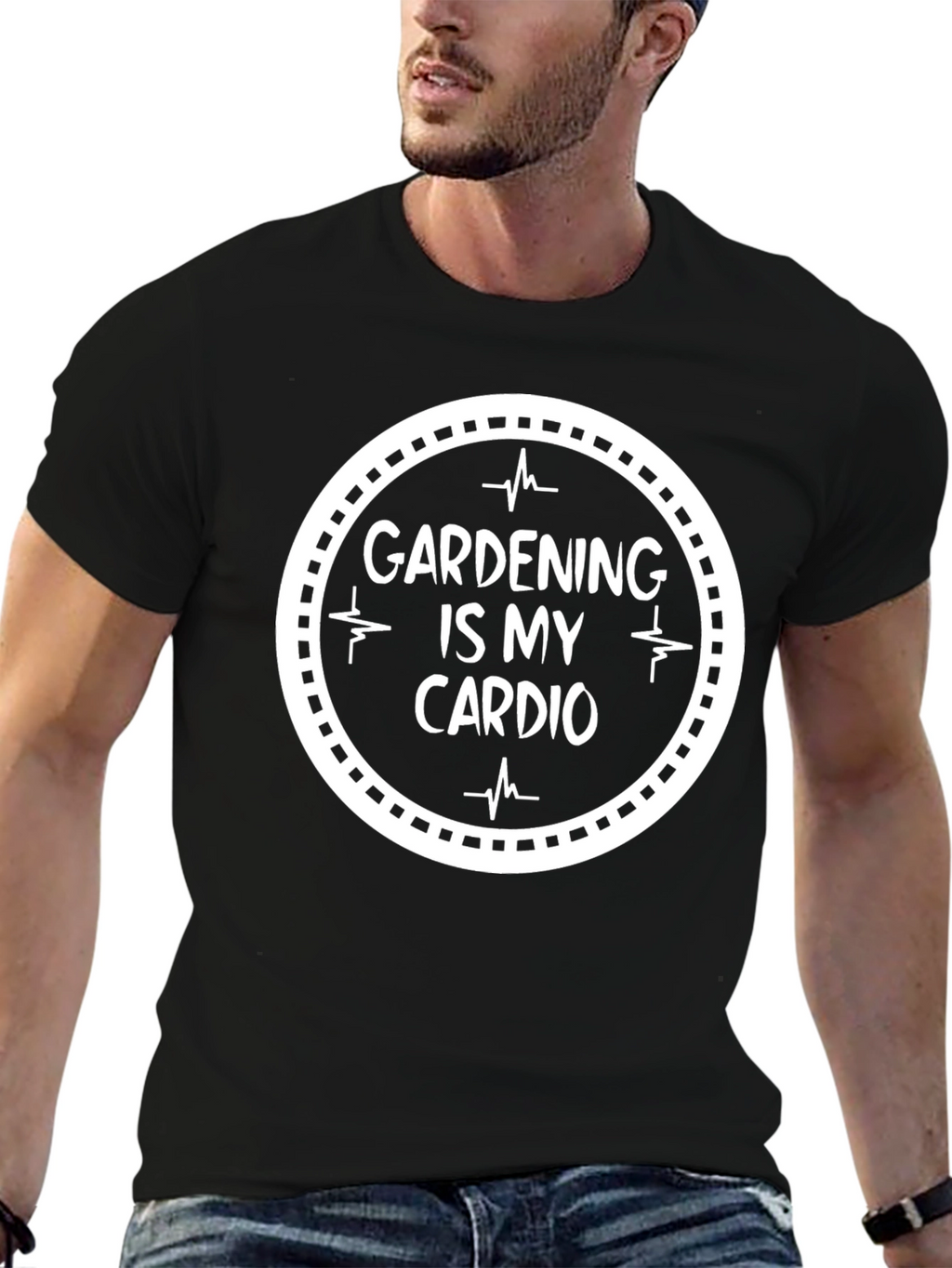 Gardening is My Cardio Black T-Shirt