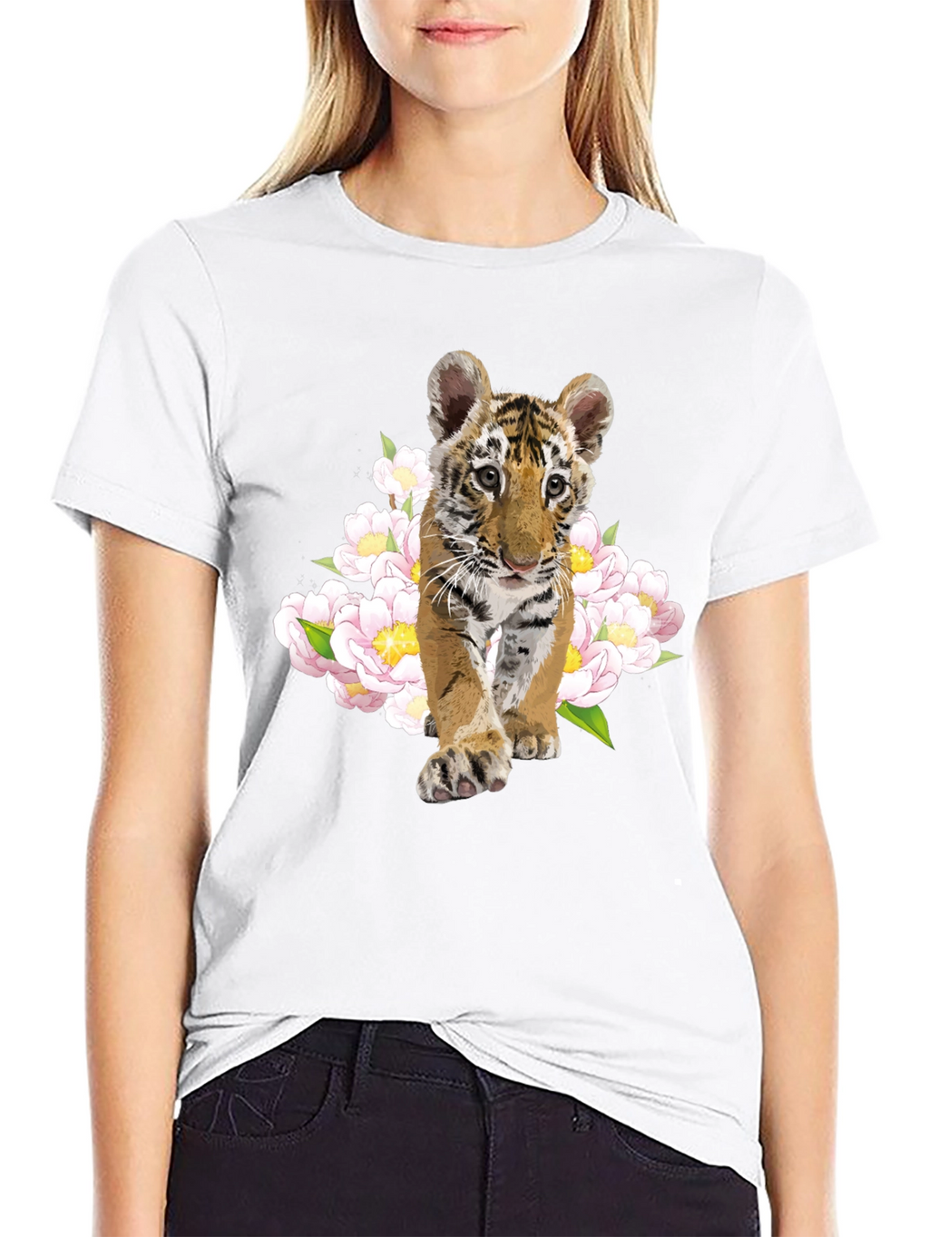 Tiger Cub Floral Graphic Tee