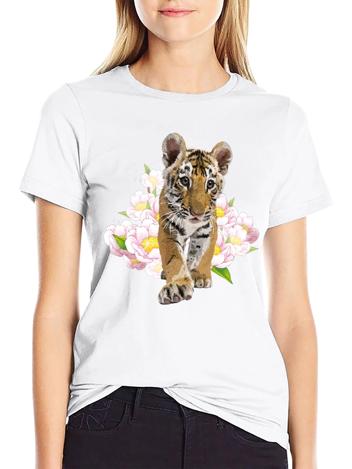 Tiger Cub Floral Graphic Tee