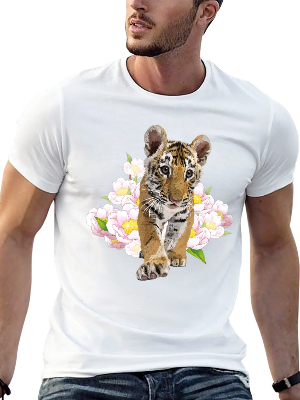 Tiger Cub Floral Graphic Tee