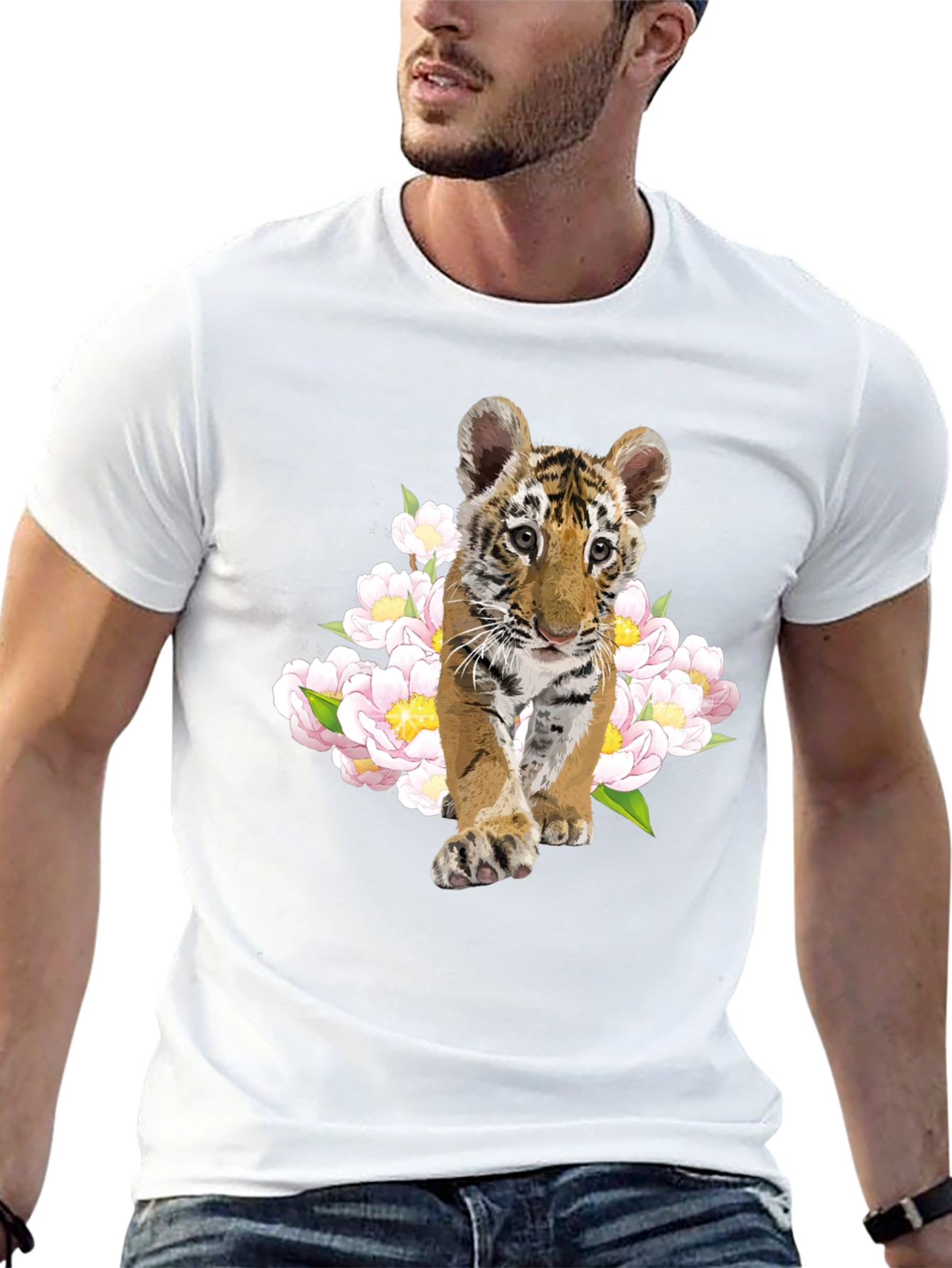 Tiger Cub Floral Graphic Tee