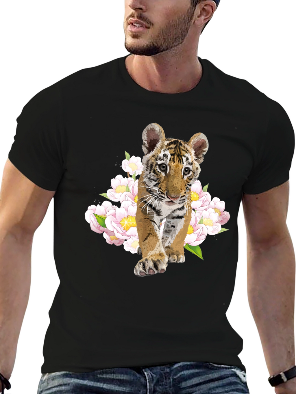 Tiger Cub Floral Graphic Tee