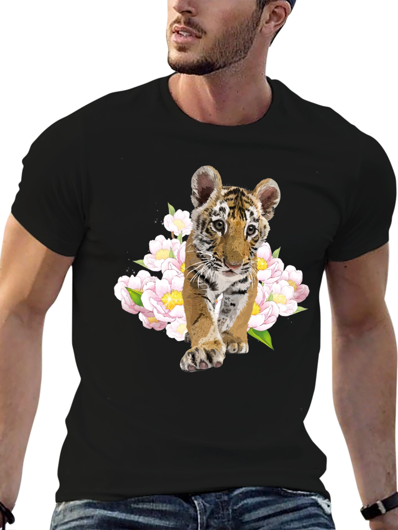 Tiger Cub Floral Graphic Tee