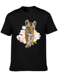 Tiger Cub Floral Graphic Tee