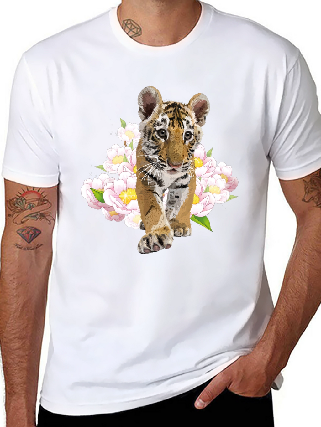 Tiger Cub Floral Graphic Tee